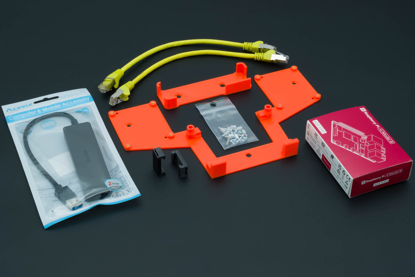 HOLDER: RPi 4/5 + SSD + Router + USB Hub